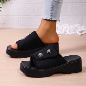Free Shipping Plus-Size WomenS Sandals One-Strap Fish-Mouth Design Thick-Soled WomenS Sandals In Stock WomenS Sandals