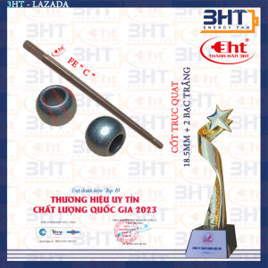 Trục quay quạt điện B4 dài 19cm Bạc tròn