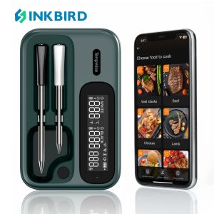 INKBIRD Tempwise Dual Mode Wireless BBQ Thermo-meter TNT-2BW with WiFi and Bluetooth Connectivity Long and Short Probe Combination IP67 Waterproof
