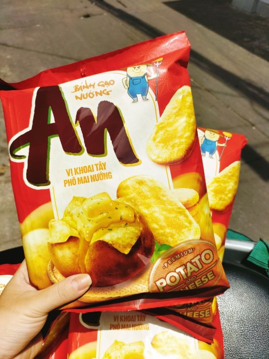 (NGON KHÓ CƯỠNG) BÁNH GẠO AN VỊ KHOAI TÂY PHÔ MAI NƯỚNG (100,8gr/gói ...