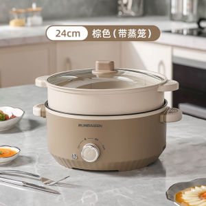 ready stock electric cooker and stir-fry pot in one small electric pot for dormitory use suitable for students to cook noodles with heat preservation non-stick electric hot pot and electric steamer