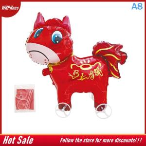 【COD】🔥🔥🔥 4D Cartoon Elephant Balloon Stand Walking Foil with Wheel Kids Birthday Party Supplies Animal