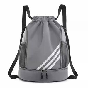 Drawstring backpack lightweight suitable for basketball football sports foldable travel outdoor leisure backpack
