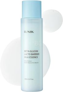 IUNIK Beta-Glucan Barrier Milky Toner Essence – 7 Types of Peptides for Deep Hydration & Skin Barrier Care Korean Skincare for Sensitive & Dry Skin 200ml / 6.7 fl oz