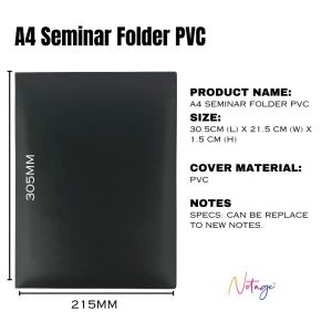 A4 Seminar Folder PVC Paper Holder Folder Document Bag File Clipboard Multipurpose Folder for seminar conference events