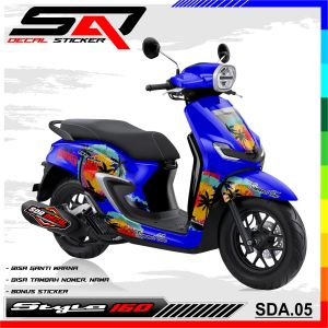 Decal Stiker Honda STYLO 160 FULL BODY FULLBLOK - Sticker STYLO 160 Desain Terbaru SDA.05