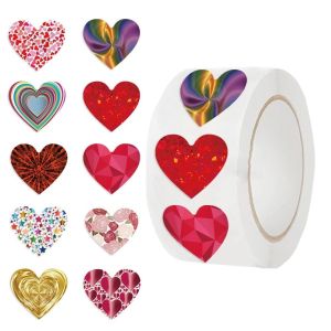 UTOPUS Heart Shaped Love Heart Stickers Self Adhesive Paper Stickers Roll 2.5cm Decorative Sticker Happy Valentines Day