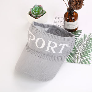 FYTP02 Topi Wanita Knit Visor Sport Baseball Cap Topi Sports Olahraga Rajut Katun Topi Pantai Sunshade