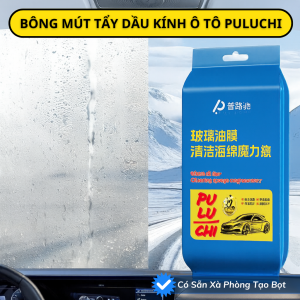 Bông Ma Thuật Tẩy Dầu Kính Ô TÔ PULUCHI Miếng Mút Sẵn Xà Bông Vệ Sinh Kiếng Xe Ô Tô Xe Hơi