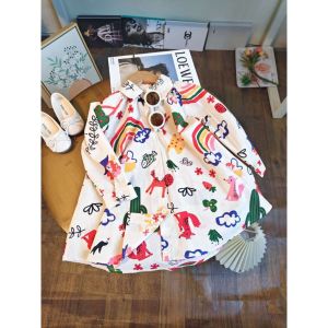 (LOLI-JKT) BD- 619 DRESS KEMEJA ANAK LENGAN PANJANG MOTIF RANDOM SIZE 100-140