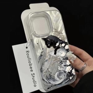 Mačica za slikanje nafte pattern Cool Phone Case For iPhone XR 17 16 Plus 16e  15 14 13 12  Pro Max Anti fall and anti slip case