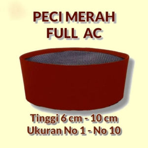 Songkok  MERAH full ac MARON Peci MERAH maroon FULL AC Tinggi 6cm 7cm 8cm 9cm  bahan tebal  halus langsung dari produsen Berkualitas