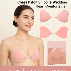 Heart Shaped Soft Bra Patch Love Styling Natural Elegance Silicone Comfort and Safety Reusable