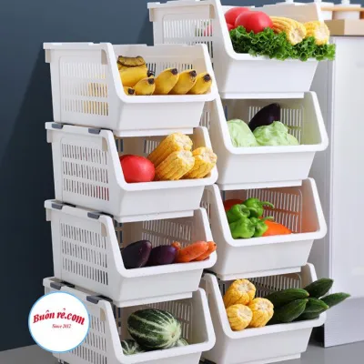 set 3 Kệ xếp tầng đa năng Việt Nhật (5569) đựng đồ tiết kiệm không gian chất liệu nhựa bền đẹp