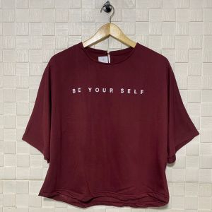 Milly Batwing Crop Oversize Wanita / Atasan XXL / Pakain Wanita Jumbo Big Size / Kaos Ukuran Besar