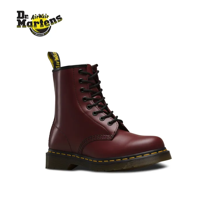 Dr Martens 1460 Original 8-Eye Boots Cherry Red Smooth (Red) For