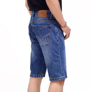 Celana Pendek Lois Pria Dewasa Premium Jeans Denim Laki Laki Standar Reguler Biru Merk Louis Martine