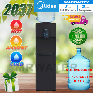 MIDEA Bottle Type FloorStanding Water Dispenser Hot Warm Cold Model: 2037 - Compressor Cooling (NO BOTTLE INCLUDED)