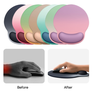 Ergonomic Mouse Pad with Wrist Rest Hand Rest Wrist Mat Anti-Slip Silicone for Computer Office Multiple Colors MOUSEPAD