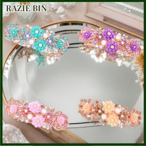 RAZIE BIN New Fashion Flower Rhinestone Korean Butterfly Ponytail Hairpin Womens Adult Spring Clip Headdress