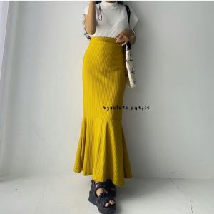 ROK PANJANG HIGWAIST WANITA JUMBO MAT KNIT PREMIUM TEBAL BB 85KG-ROK SPAN PANJANG WANITA REMAJA-ROK KNIT SEHARI HARI-ROK MURAH