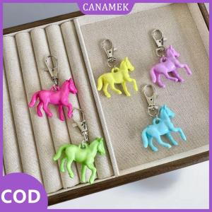 CANAMEK✨ Kawaii đầy màu sắc 3D NGỰA Keychain dễ thương động vật nhựa ngựa vòng chìa khóa quyến rũ treo ba lô Ví Mặt dây chuyền trang trí phím Quà Tặng