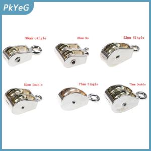 PkYeG 36 52 75mm kim loại Ròng Rọc Hợp kim kẽm ròng rọc nhỏ đơn đôi ròng rọc cho tự làm