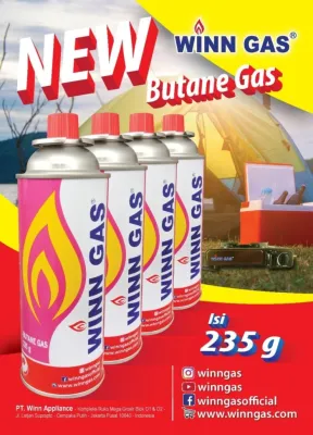 Winn Gas Butane Tabung Gas Portable [235 g]