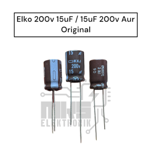 Elko 200v 15uF / 15uF 200v Aur Original Isi 10pcs
