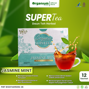 Supertea Jasmine Mint WAKABA Terh Bunga Melati Baik untuk usus dan perlambat penuaan 12 sachet - 2g