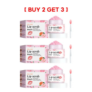 Eelhoe Peach Lip Scrub Cream Moisturizing Exfoliating Remove Dead Skin Reduce Lip Lines Lip Balm Sleep Lip Mask Repair Nourishing Anti-drying Lip Care Lip Plumper(30g)