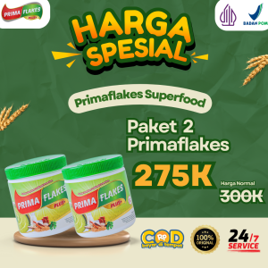 Paket 2 Primaflakes sereal gandum talbinah asam lambung Gerd maag makanan sereal perbaiki system pencernaan kontrol gula darah Solusi terbaik Atasi asam lambung Magh 100% original sembuhkan asam lambung dalam 3 hari asupan diet.