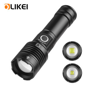 OLIKEI XHP200 16-Core LED Tactical Flashlight 1000000LM Powerful Outdoor Camping Flashlight Type-C Rechargeable Waterproof Torch Light