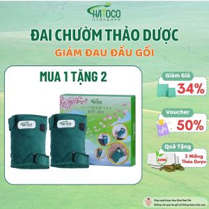 Đai Gối Thảo Dược Hatoco Chườm Nóng Bằng Điện Đai Chườm Khuỷu Tay Giảm Đau Do Thoái Hóa Thoát Vị Đĩa Đệm Căng Cơ