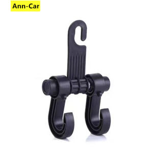 【Ann-Car】1PC Headrest hooks Double For Grocery Back Car Purse Cloth Seat Automobile Holder Bag Clips