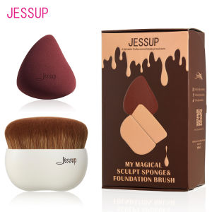 Cọ trang điểm Jessup với miếng bọt biển trang điểm phấn má hồng che khuyết điểm nổi bật T882