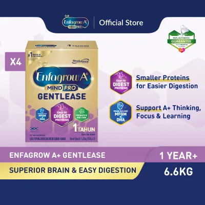 (EXP: 06-03-2027) [Bundle of 4] Enfagrow A+ Gentlease (1Y+) Original Milk Formula Powder (1.65kg x4) [Easy Digestion]