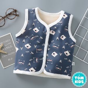 Áo gile cho bé áo khoác gile nỉ bông cho bé loại đẹp từ 1-10 tuổi mã QA-003