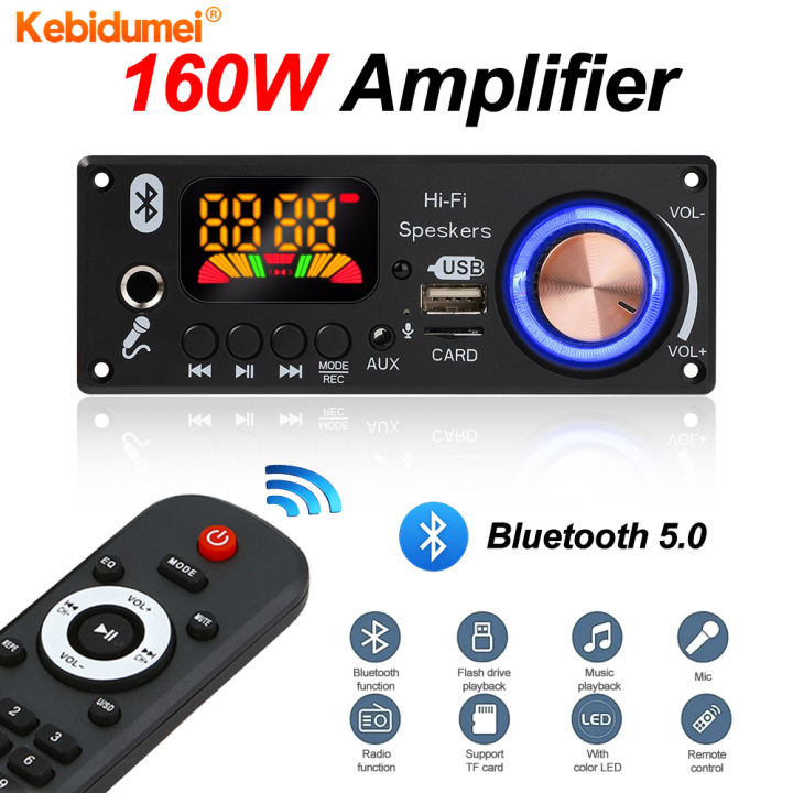 Kebidumei 160W Stereo Amplifier Bluetooth MP3 Decoder Board