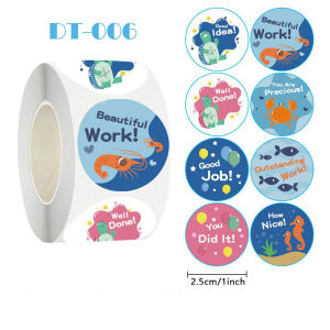 [SG Instock]500pcs/roll Motivation Reward Stickers Animal Stickers Children Day Motivational Encouragement Sticker