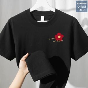 Áo thun nữ form vừa SUNTEE STFV548 phong cách basic in hình 048 vải cotton 250GSM cao cấp thoáng mát