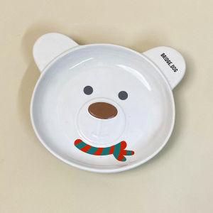 Pet Ceramic Bowl Korean Bridge Christmas Bear Plate Cat Dog Pet Bowl Ceramic Not Black Chin Slow Food Bowl Cat Dog Food Bowl