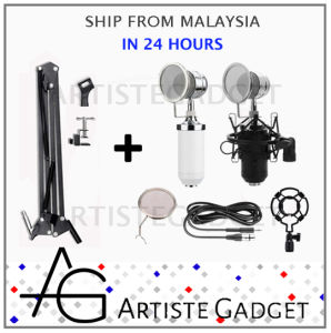 【READY STOCK】Adjustable Microphone Suspension Boom Scissor Arm Stand Table Mounting Holder Clip Clamp 麦克风支架悬臂支架