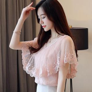 Koleksi Taobao Atasan Wanita Korea Renda Lengan Pendek
