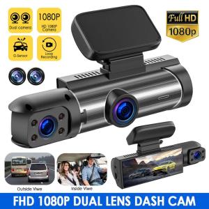 EKLEVA HD Car Dash Cam 3.16-inch Dual-lens Driving Recorder Front Inside Camera G-sensor Hd Night Vision Wide-angle Car Dvr
