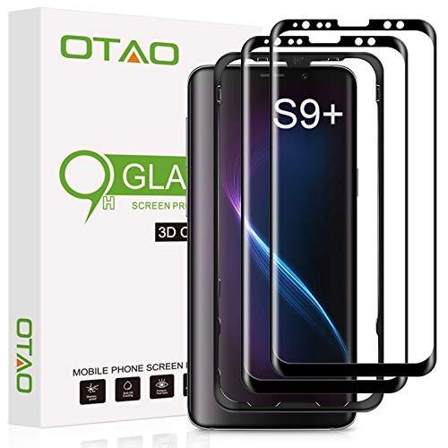 Galaxy S9 Plus Screen Protector Tempered Glass (2 Pack), OTAO 3D