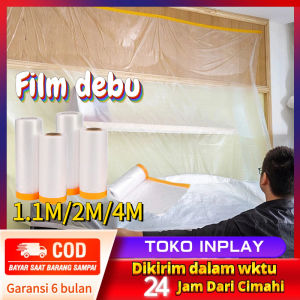 20M Covering Film Masking Tape Ksatria Tape | Cover Plastic Film Barrier Oil Painting | Furniture Car Protect Tutup Ranjang Sofa Mesin Plastik Serbaguna Bisa COD