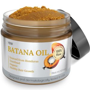 YBW Batana Oil for Dr. Sebi Organic Natural Pure and 100% Raw Batana Oil Paste from Honduras - Botana Enhances Hair Thickness Prevents Loss for Men and Women