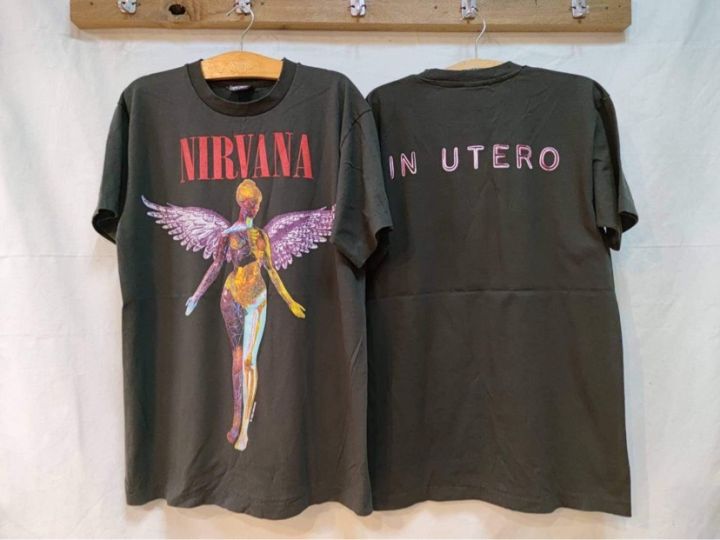 NIRVANA band shirt, rock band, no side seam, fit neck, US label - Main Image