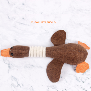Đồ chơi vịt bằng bông có kèn kêu cho Chó Mèo - Love Pets Shop